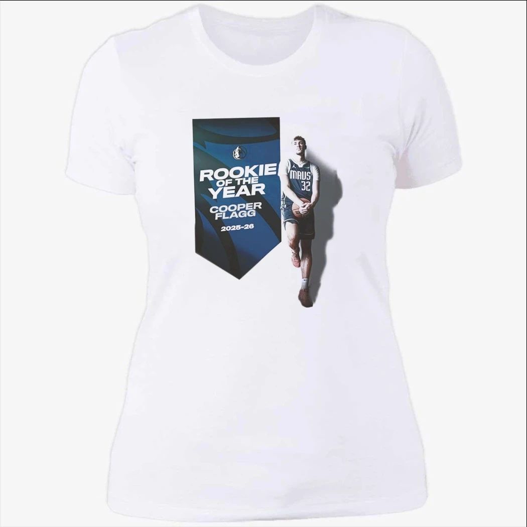 Cooper Flagg Rookie Of The Year NBA 2026 Dallas Mavericks Shirt