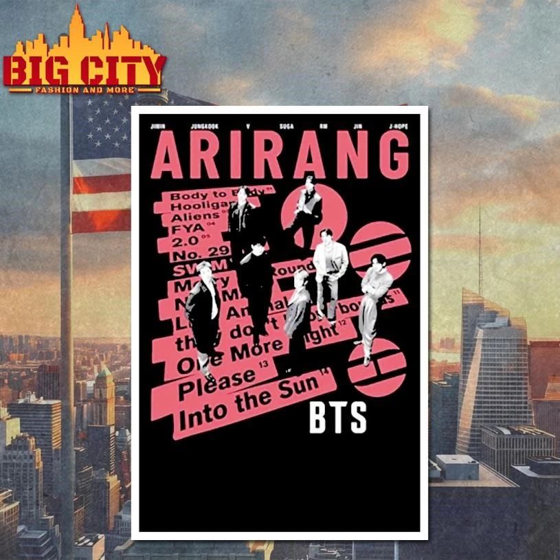 Bangtan 2026 Concert Bts Arirang World Tour Graphic Shirt