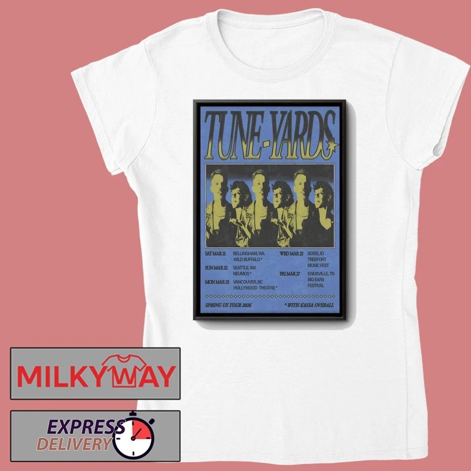 Tune Yards Spring Tour 2026 Poster shirt