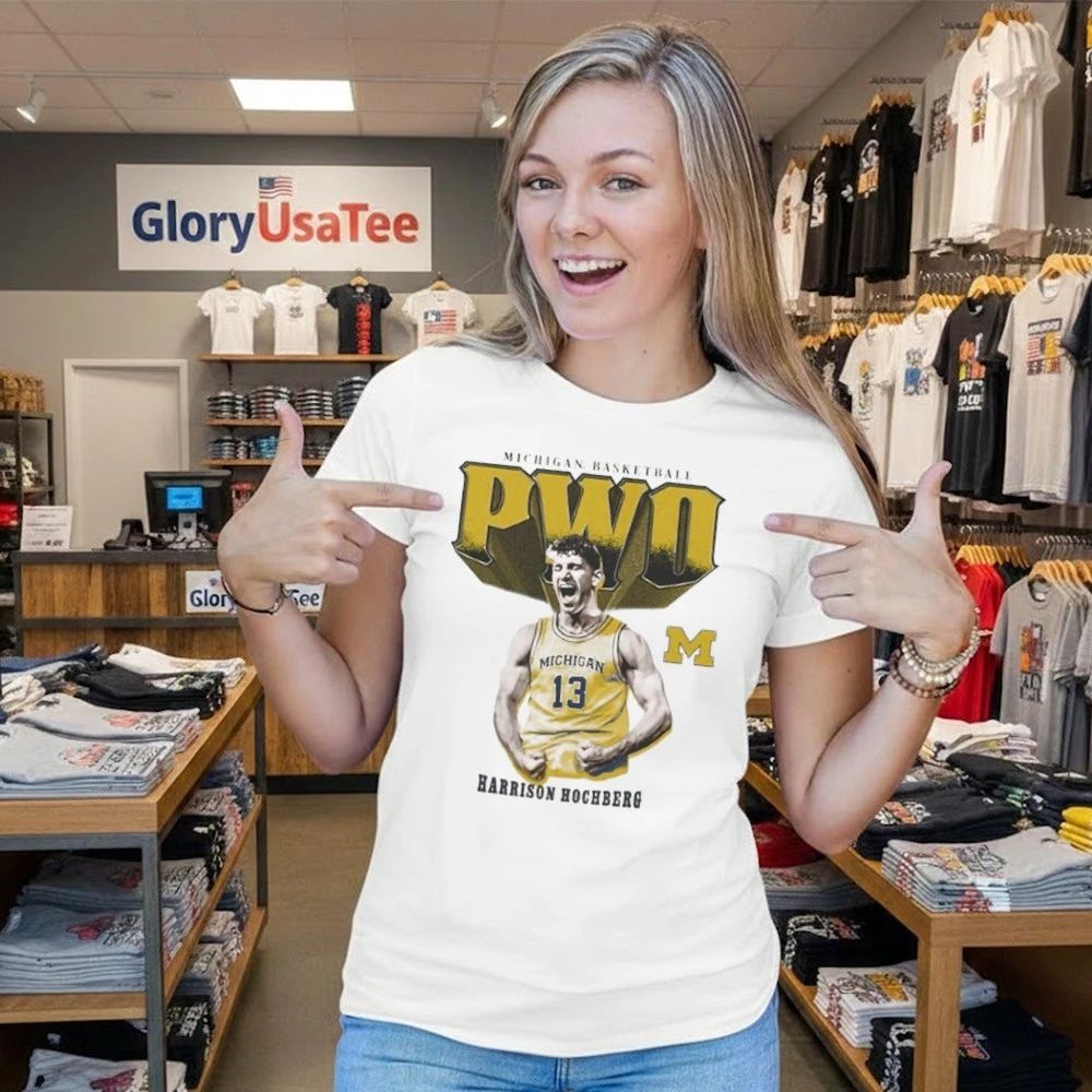Harrison Hochberg Michigan Basketball White PWO Shirt