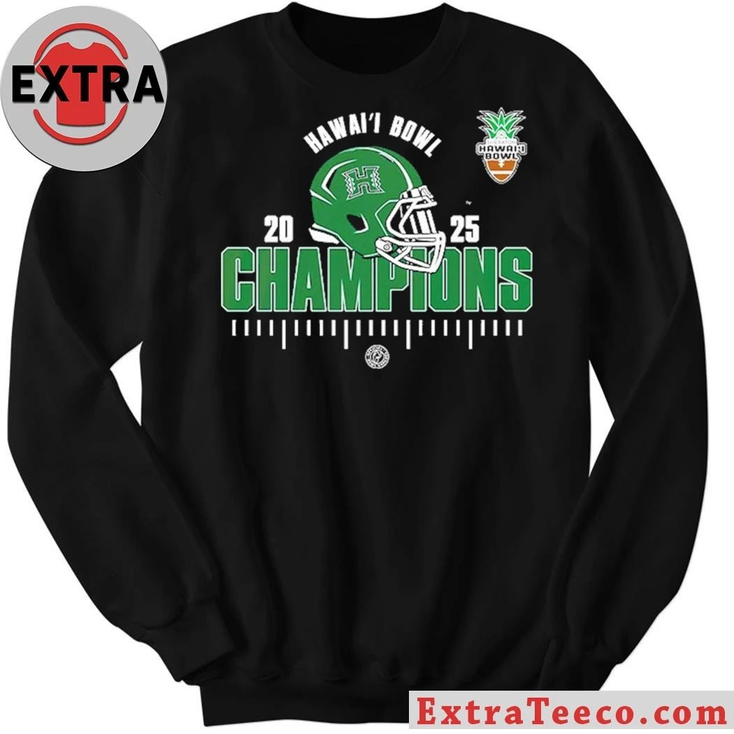 Original The Hawaii Rainbow Warriors won the Sheraton Hawaii Bowl 2025 with a score of 35-31 on December 24, 2025 Helmet And Logo Shirt