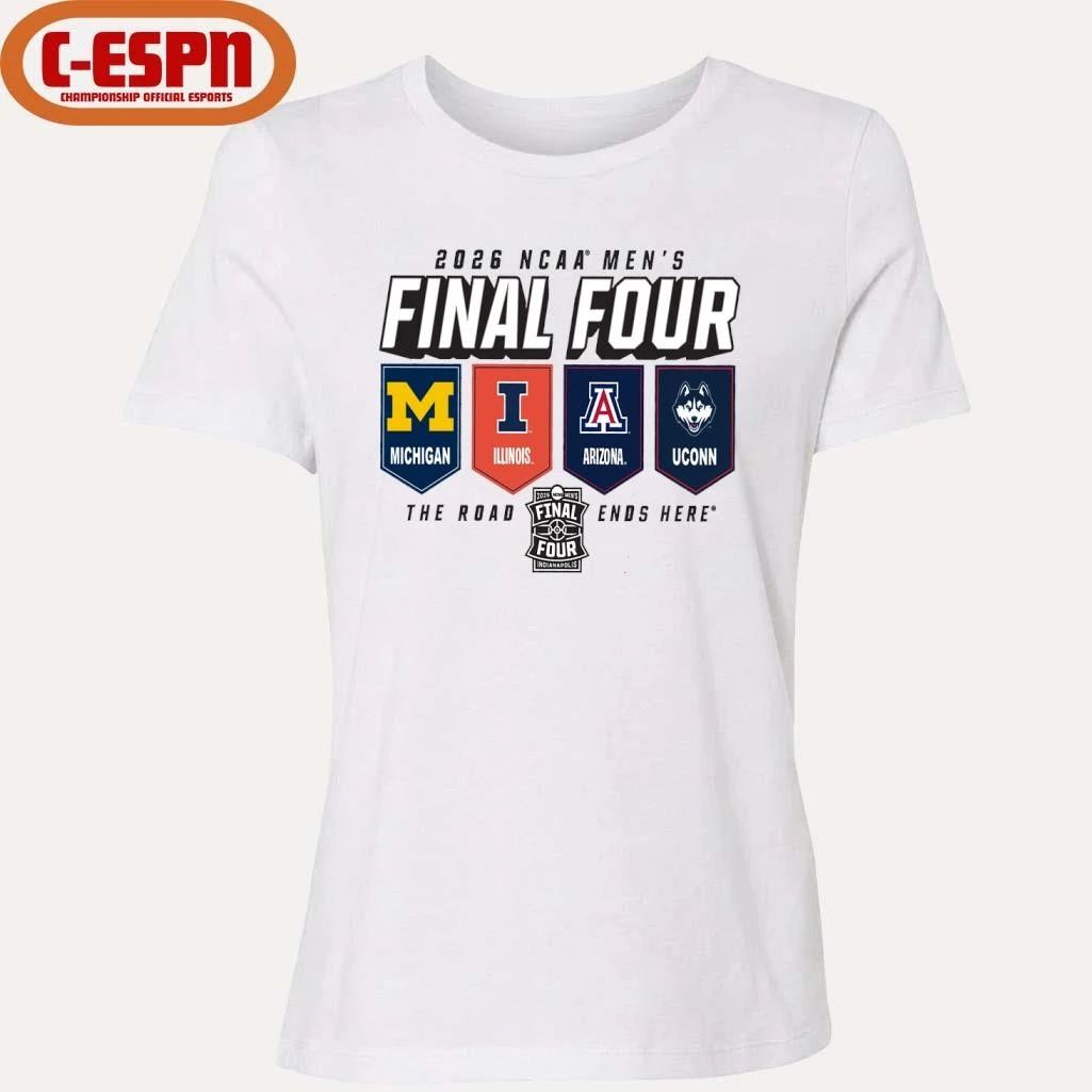 4 Teams Men’s Final Four 2026 The Road Ends Here Shirt
