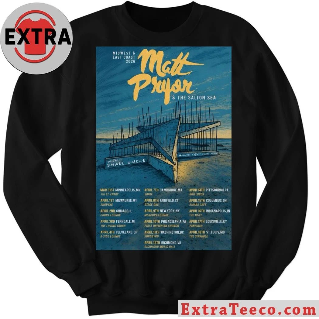 Matt Pryor Midwest And East Coast 2026 Tour Poster T-Shirt