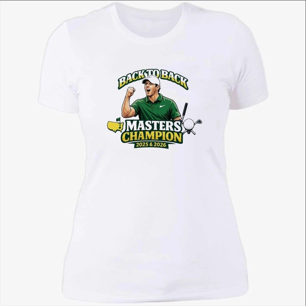 Rory McIlroy Back to Back Masters Champion 2025 & 2026 Shirt