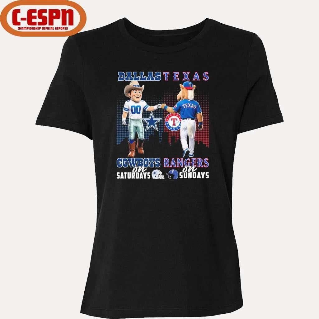 Mascot Dallas Cowboys On Saturdays And Texas Rangers On Sundays Shirt