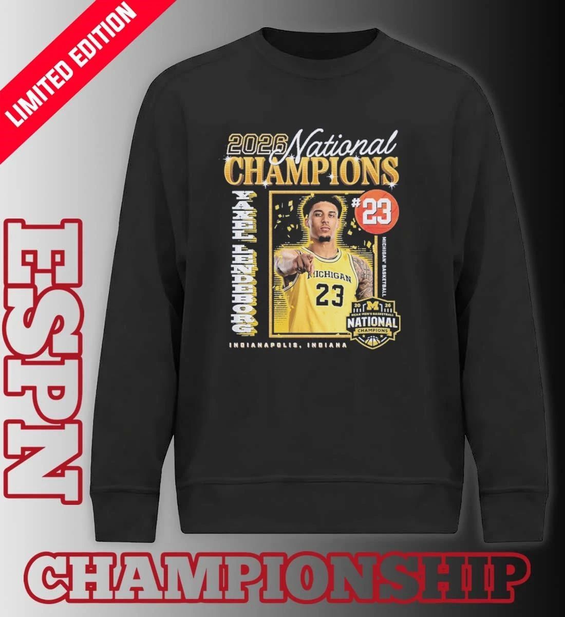 Yaxel Lendeborg Michigan Wolverines 2026 Men’s Basketball National Champions Shirt