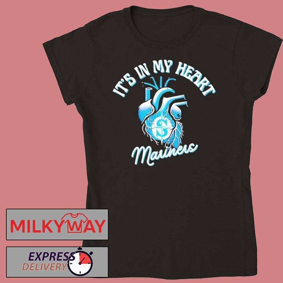 Its In My Heart Seattle Mariners Heartbeat Shirt