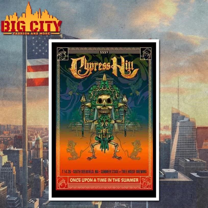 Limited Edition Cypress Hill July 14 2026 Deerfield MA Poster Shirt