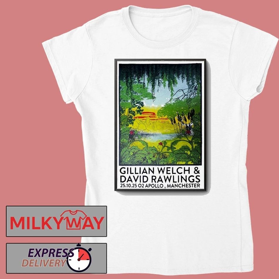 Gillian Welch With David Rawlings O2 Apollo In Manchester UK On Oct 25 2025 Poster shirt