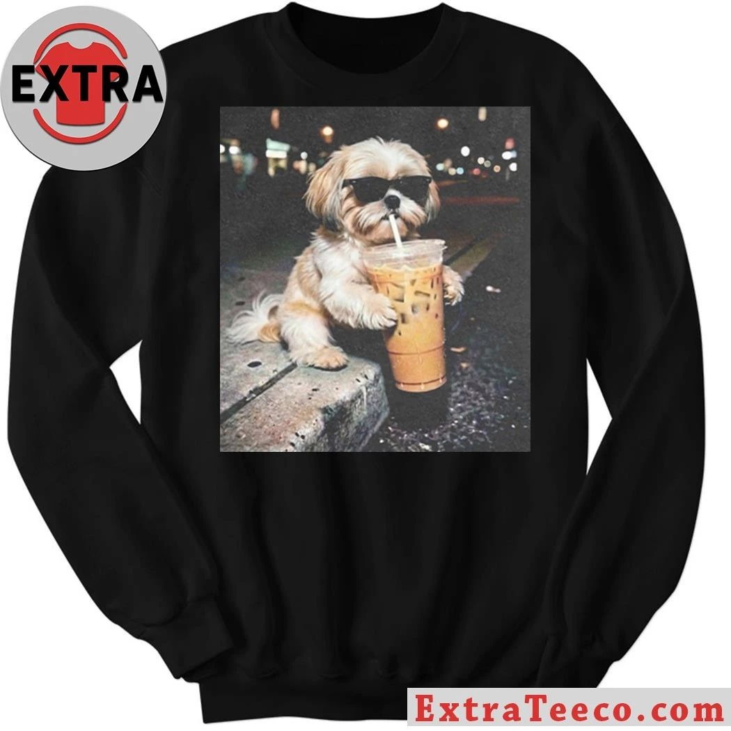 Original Shih Tzu Drinking Iced Coffee 2026 Shirt
