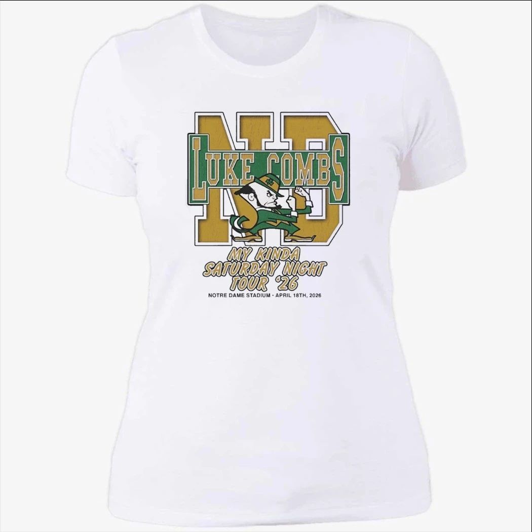 Luke Combs South Bend Indiana 2026 Tour Merch Tee At Notre Dame Stadium April 18 2026 Notre Dame Fighting Irish Big Logo T-Shirt
