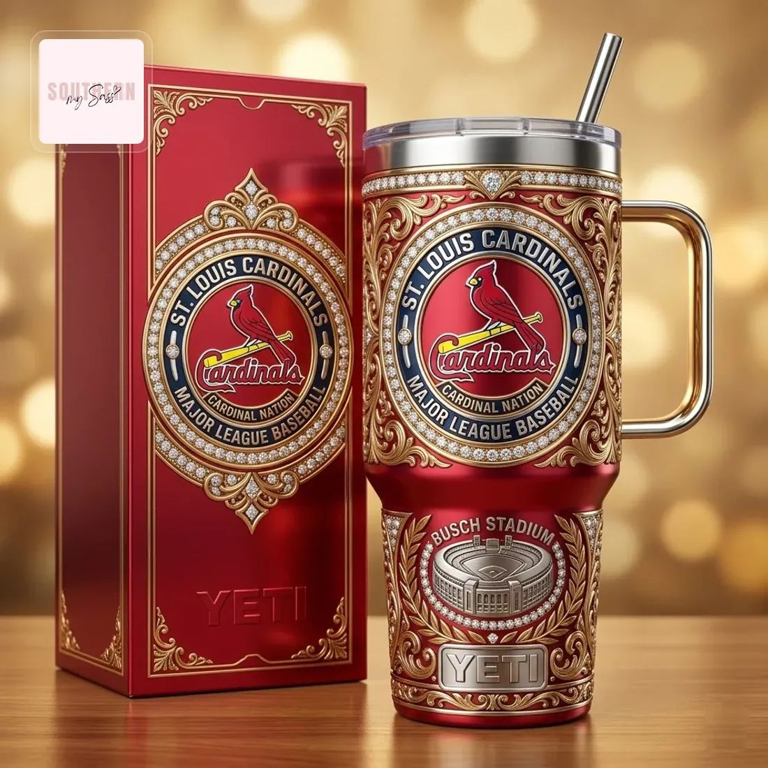 St. Louis Cardinals Busch Stadium Luxury YETI 40 oz Tumbler
