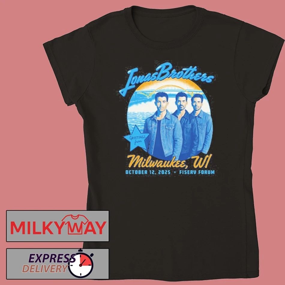 Milwaukee, WI Jonas Brothers Oct 12 2025 Fiserv Forum Shirt