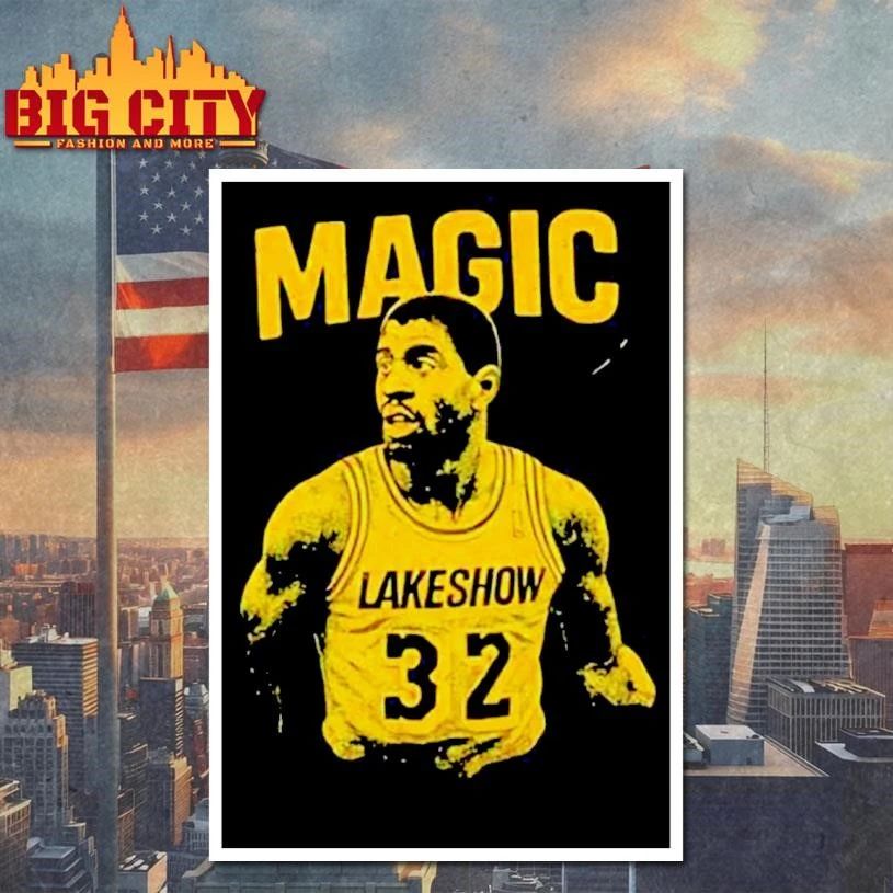 Magic Johnson Los Angeles Lakers Showtime Era T-Shirt