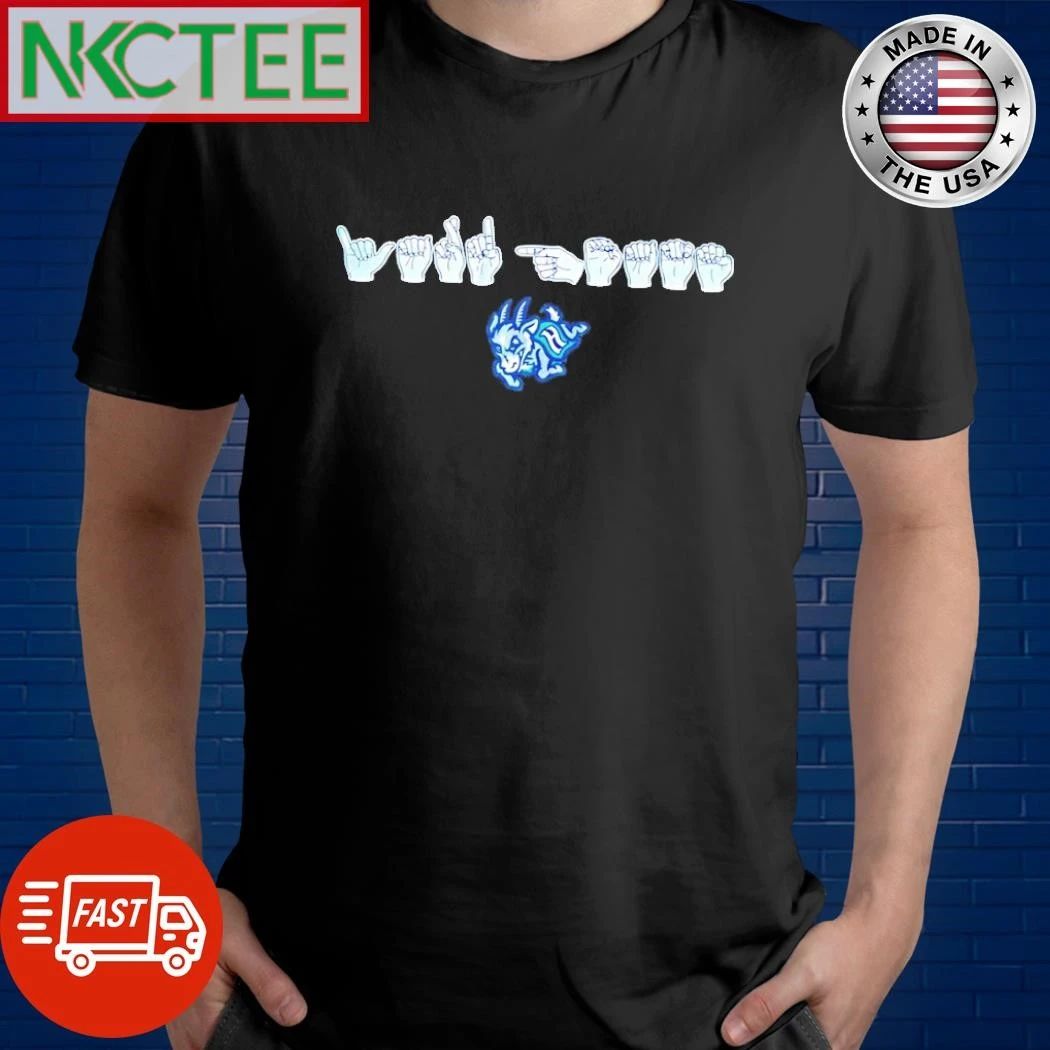 University Of Hawaii Hartford Yard Goats Baseball Mascot Hand Sign Language shirt