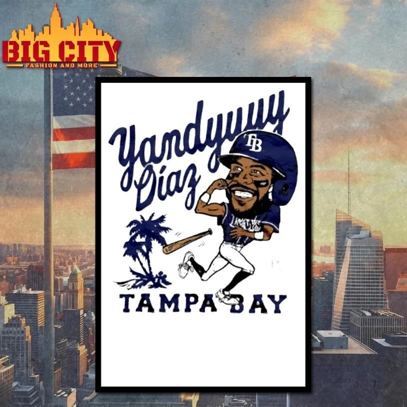 Yandy Diaz Tampa Bay Rays Baseball Player Caricature Funny Art Shirt