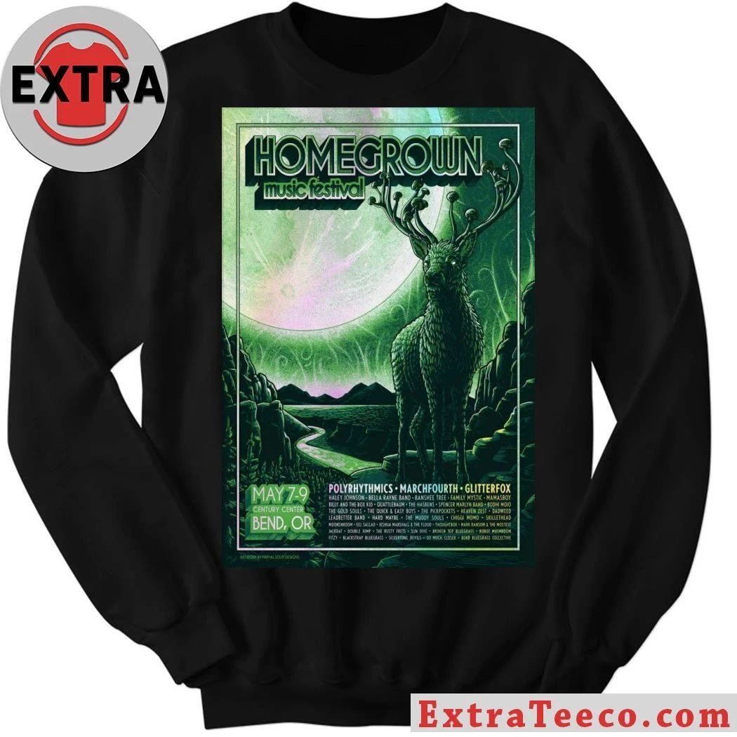 Homegrown Music Festival Bend OR 5 7-5 9 2026 Poster Shirt