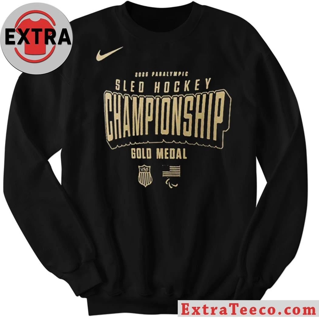 Original 2026 U. S. Paralympic Sled Hockey Team Championship Logo Shirt