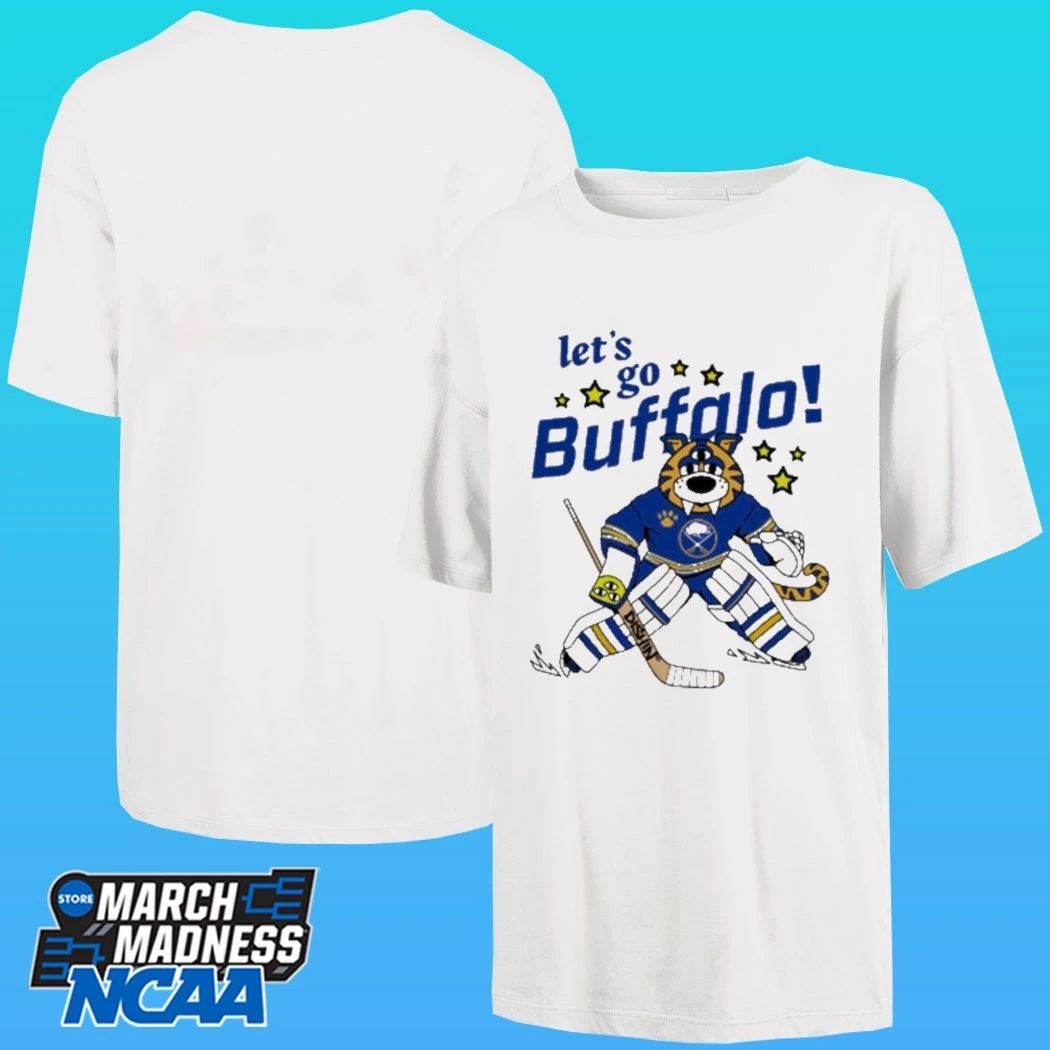 Buffalo Sabres Let’s Go X Just Dishin’ Youth Sabretooth Goalie Shirt