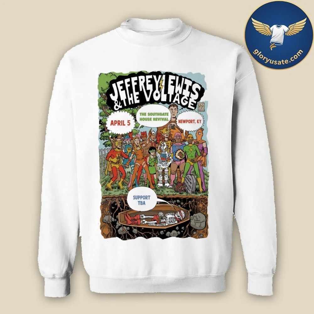 Jeffrey Lewis And The Voltage 4-5-2026 Newport KY Poster Shirt