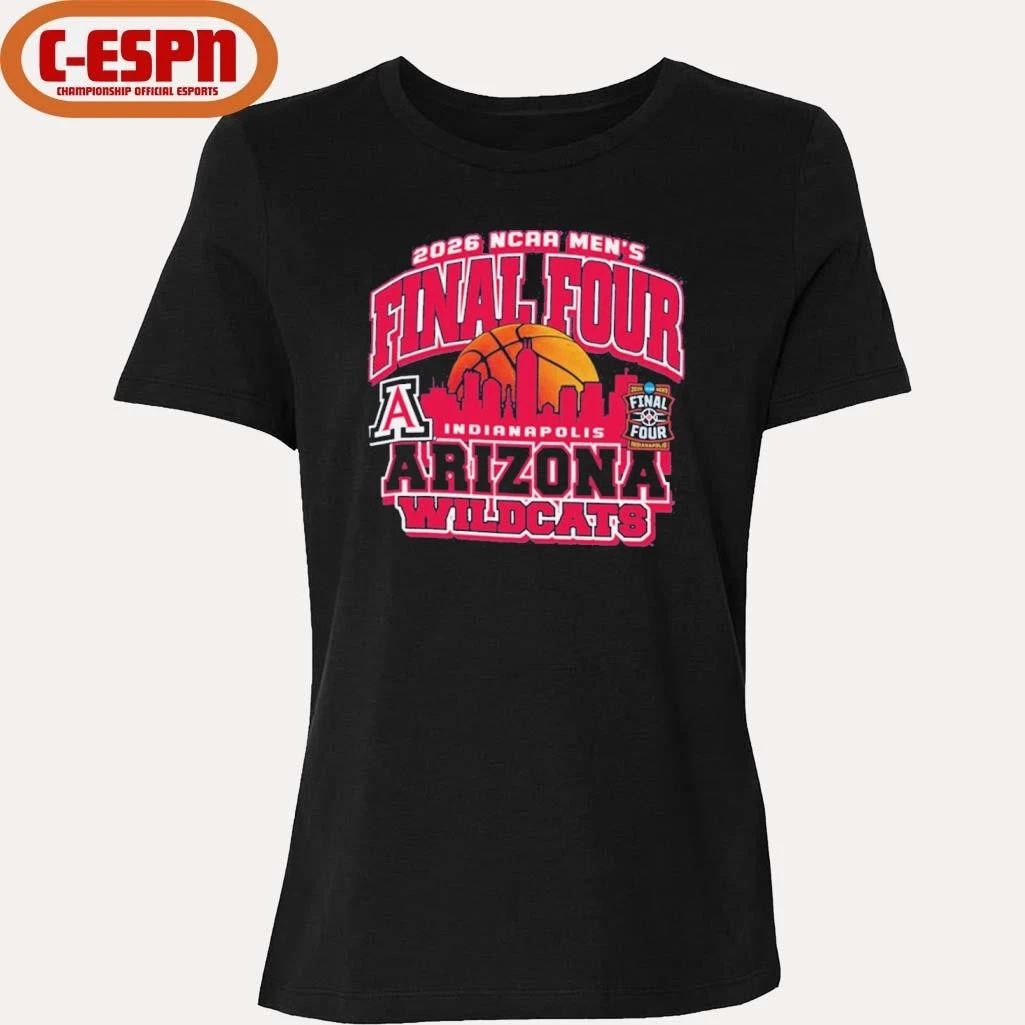 Arizona Wildcats 2026 NCAA Men’s Basketball Final Four Bound Retro Skyline Shirt