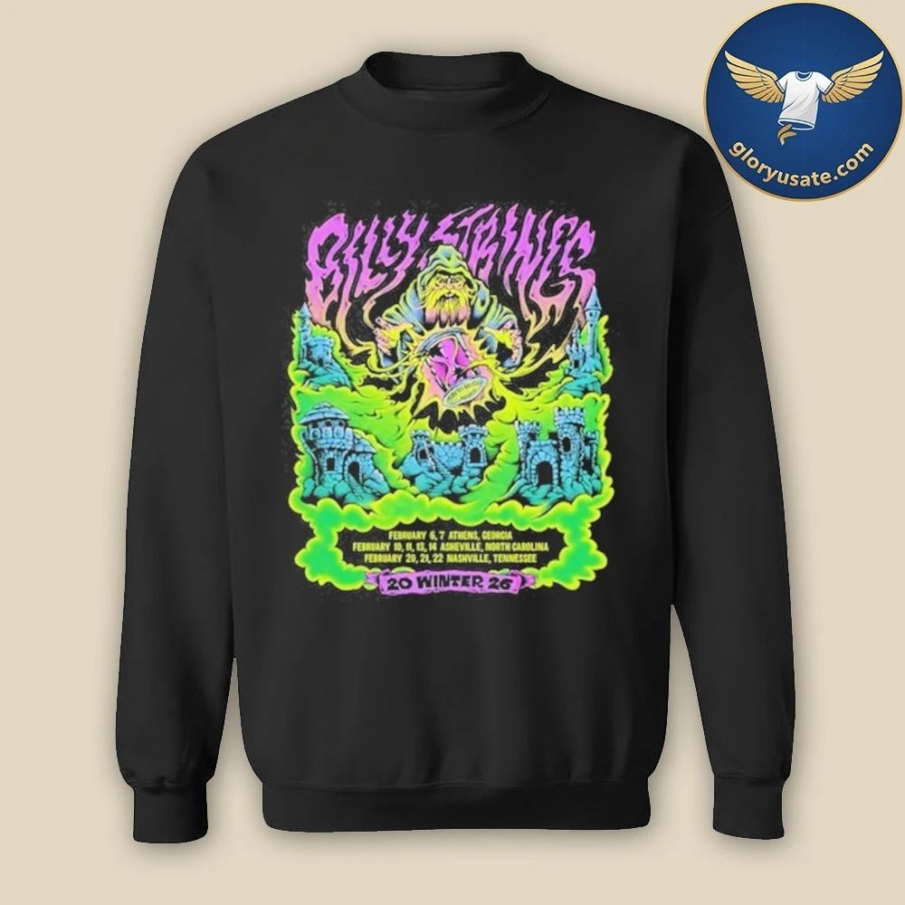 Billy Strings Winter 2026 Hoodie With Dates Shirt