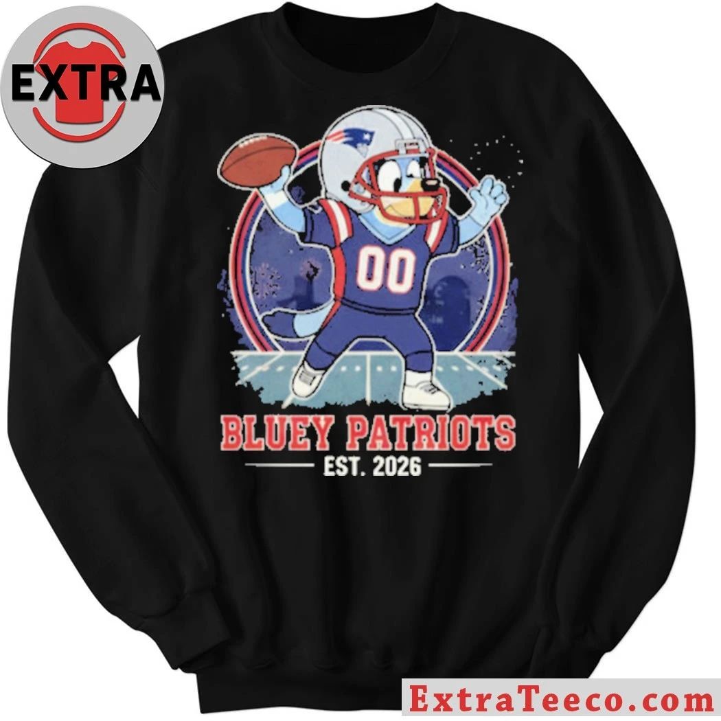 Bluey Patriots EST 2026 Logo T-Shirt