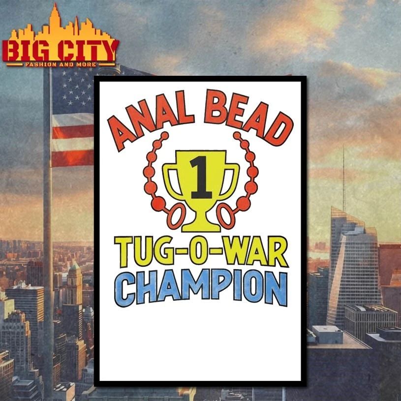 Anal Bead Tug Of War Champion Dark Meme T-shirt