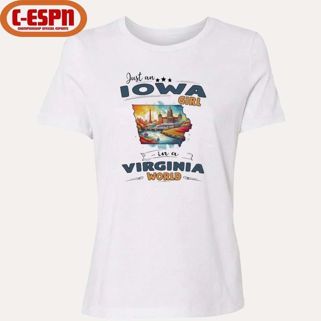 Just An Iowa Girl In A Virginia World Retro Shirt