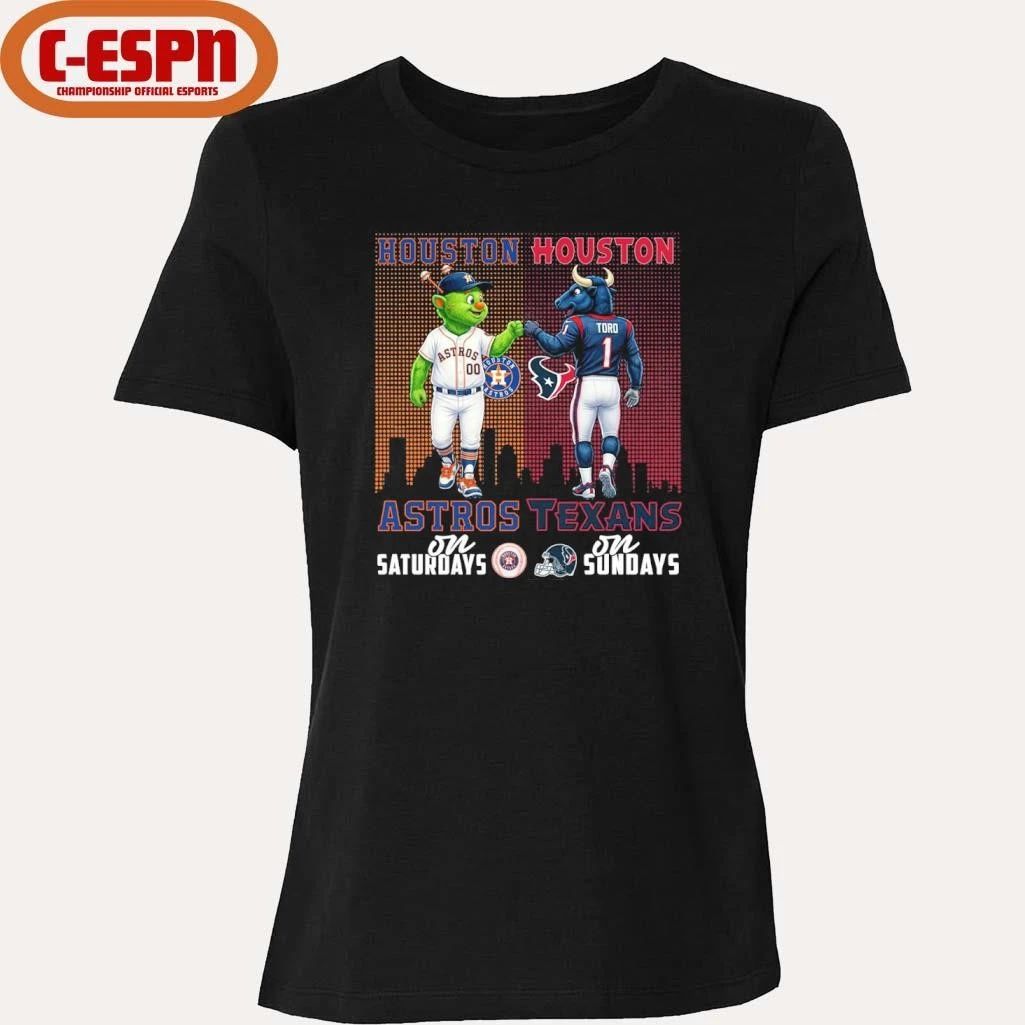 Mascot Houston Astros On Saturdays And Houston Texas On Sundays Shirt