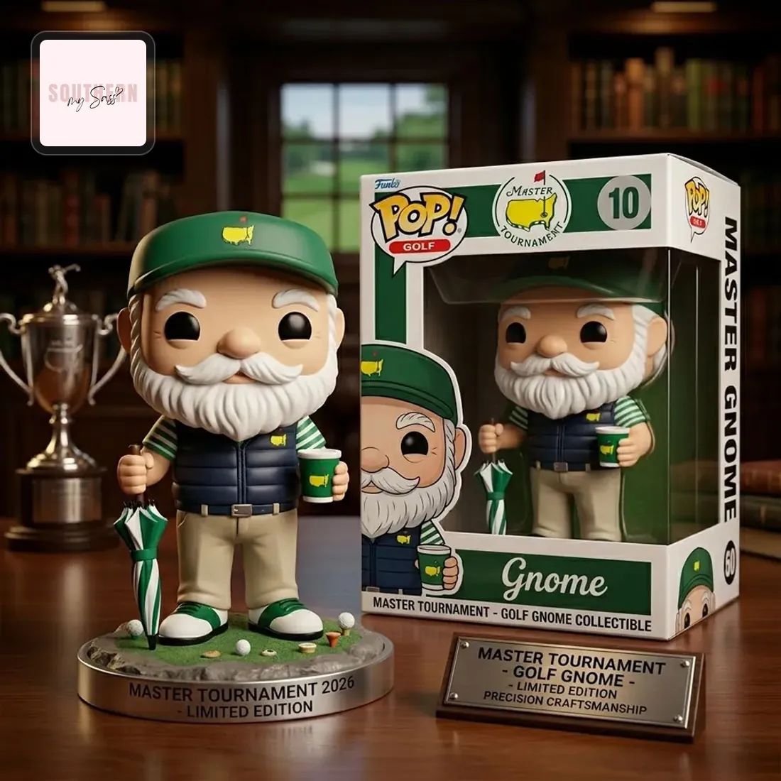 Masters Tournament 2026 Limited Edition Golf Gnome Funko Pop Figure Doll