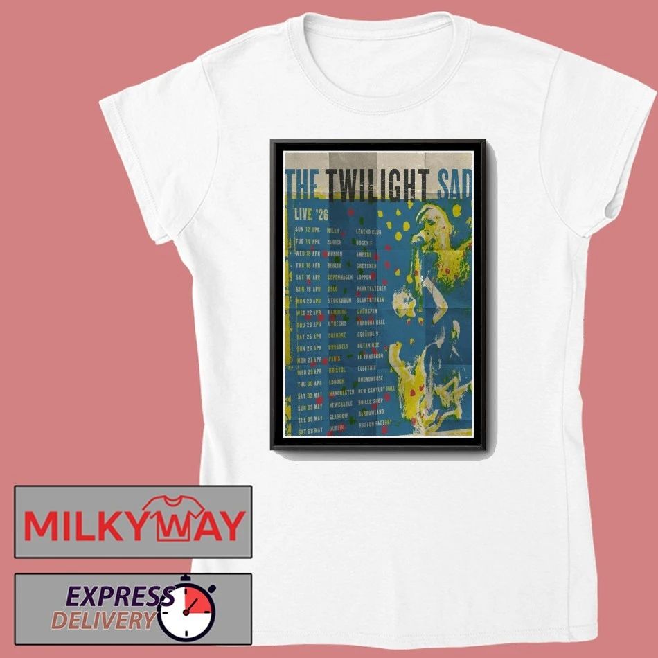 The Twilight Sad UK and European 2026 Tour Poster shirt