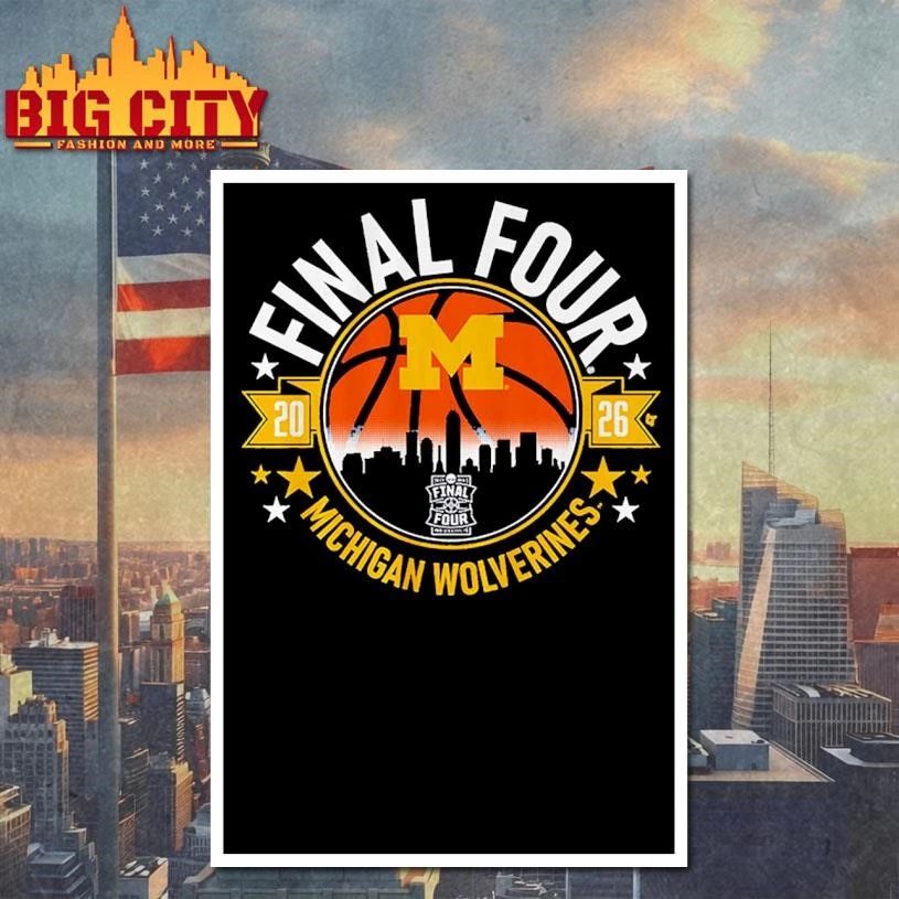 Michigan Wolverines MBB 2026 Final Four College Shirt
