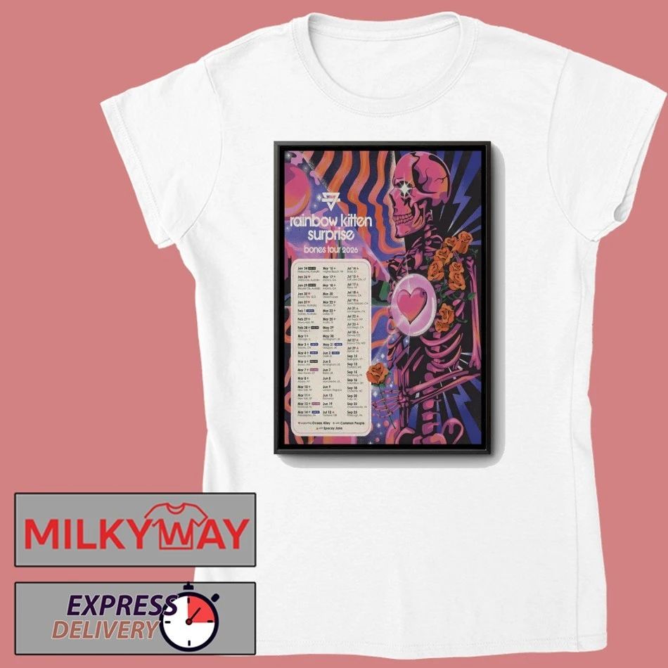 Rainbow Kitten Surprise Poster Bones Tour 26 shirt
