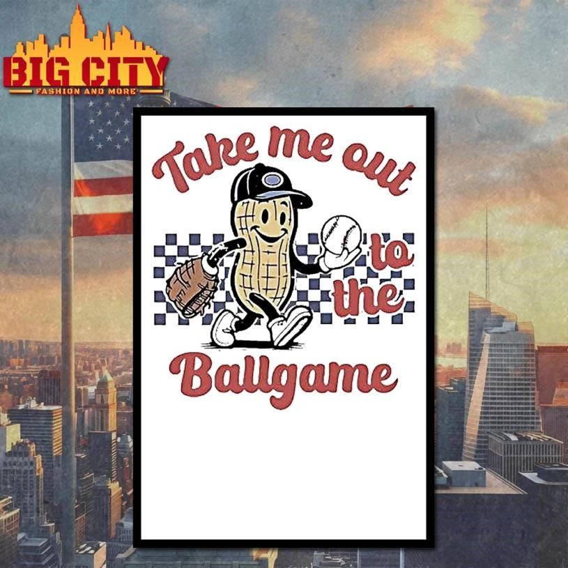 Take Me Out To The Ballgame Nuts Graphic Art Shirt