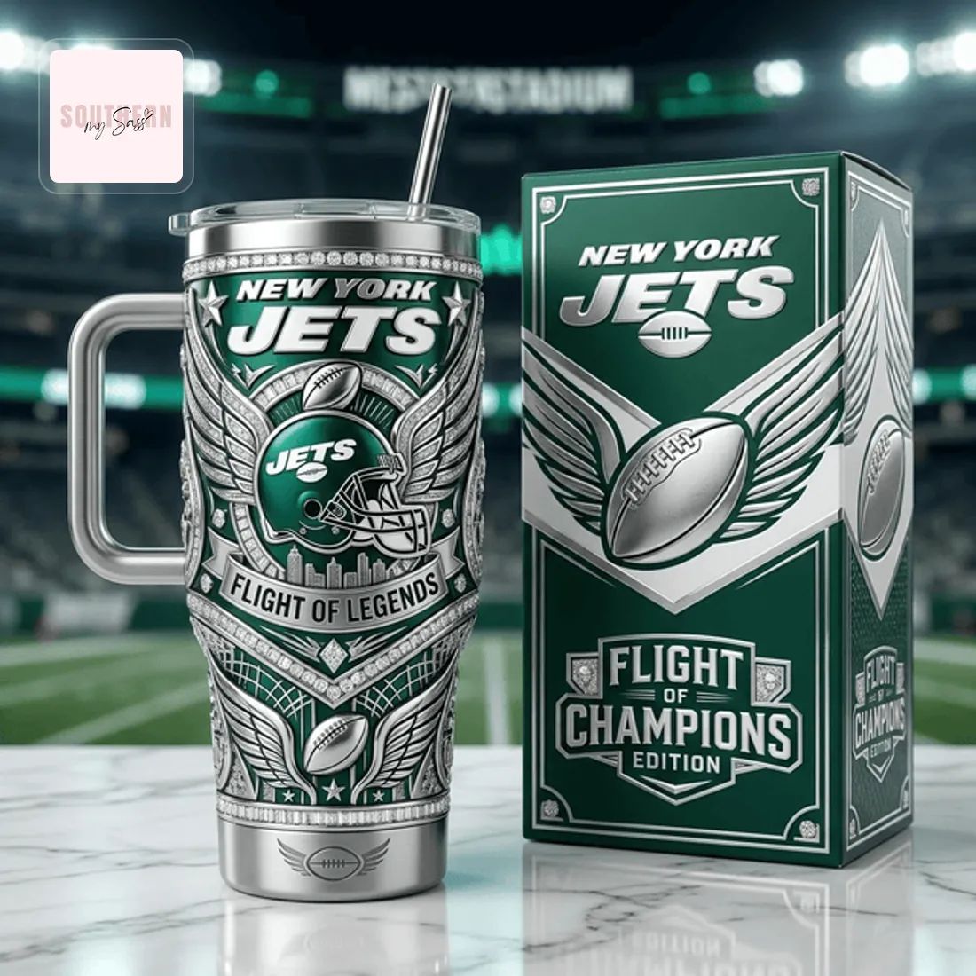 New York Jets Flight of Legends 40oz Insulated Tumbler