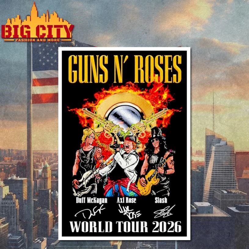 Guns N Rose World Tour 2026 Signature Shirt