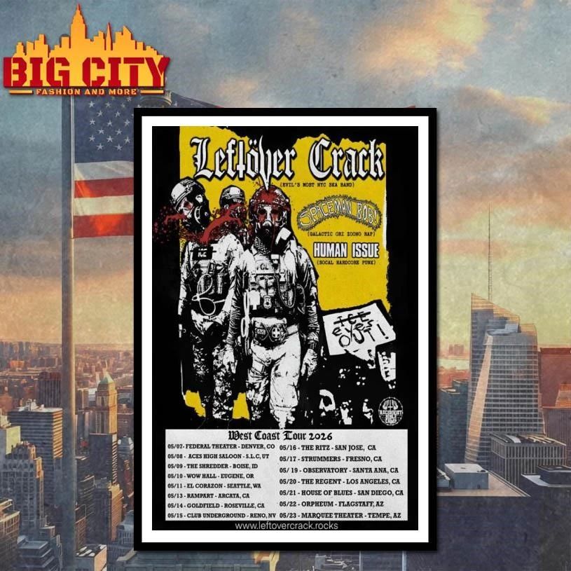 Leftover Crack West Coast Tour 2026 Poster Shirt