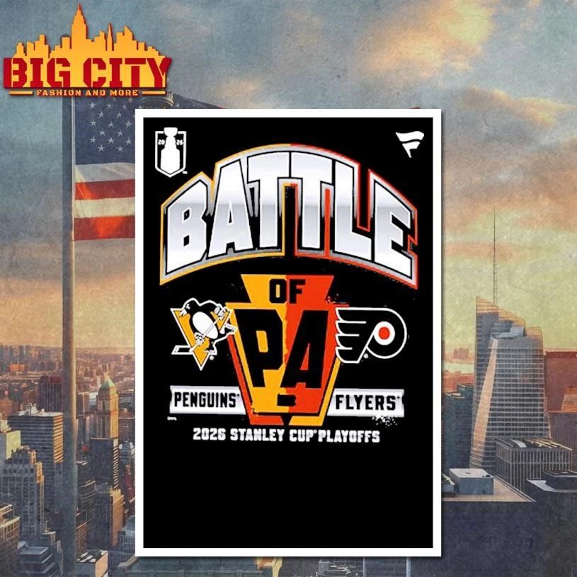 Philadelphia Flyers vs. Pittsburgh Penguins Battle of Pennsylvania Legacy Graphic Shirt