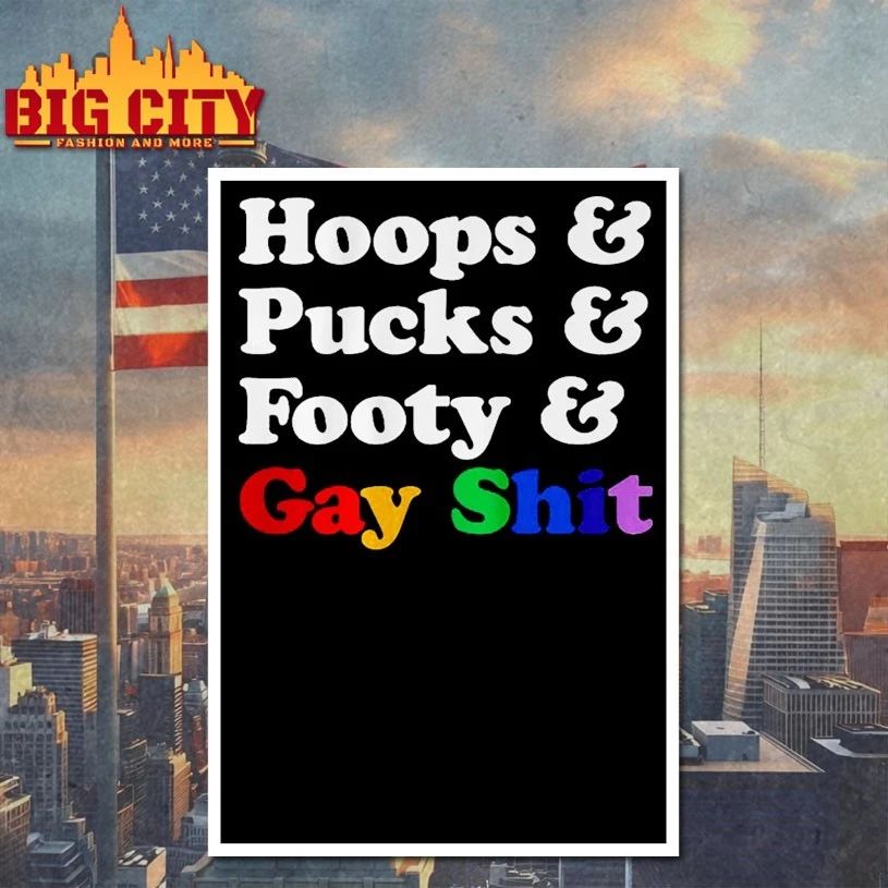 Sarah Spain Hoops & Pucks & Footy & Gay Shit t-shirt