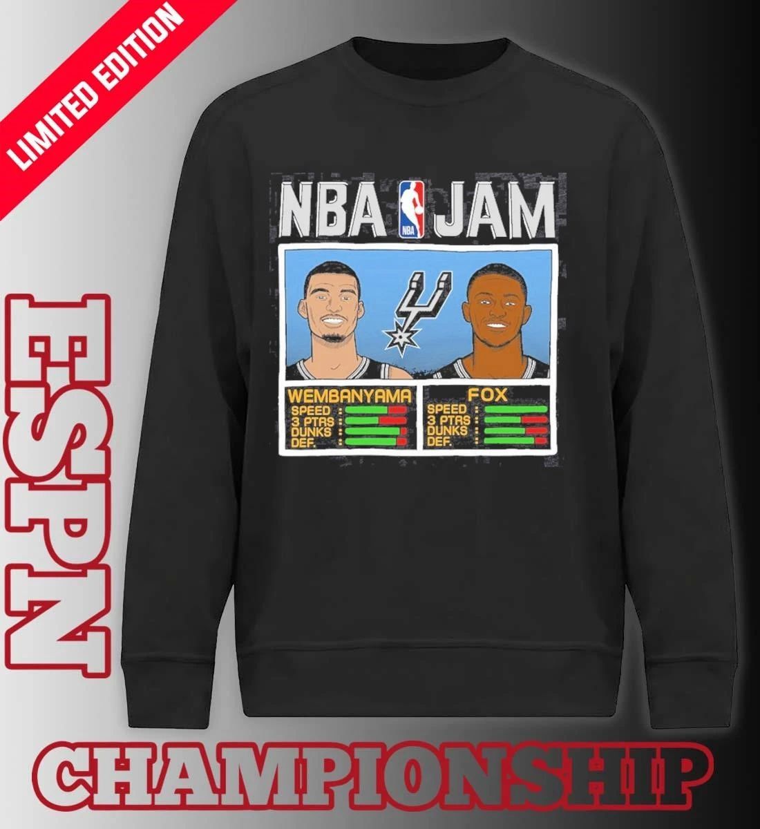 NBA Jam Victor Wembanyama and De’Aaron Fox San Antonio Spurs Shirt