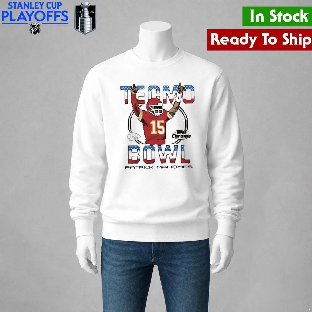 Topps Chrome x Tecmo Bowl Kansas City Chiefs Patrick Mahomes Shirt