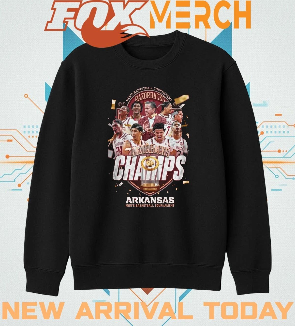 Arizona Razorbacks 2026 Men’s Basketball Tournament Champs shirt