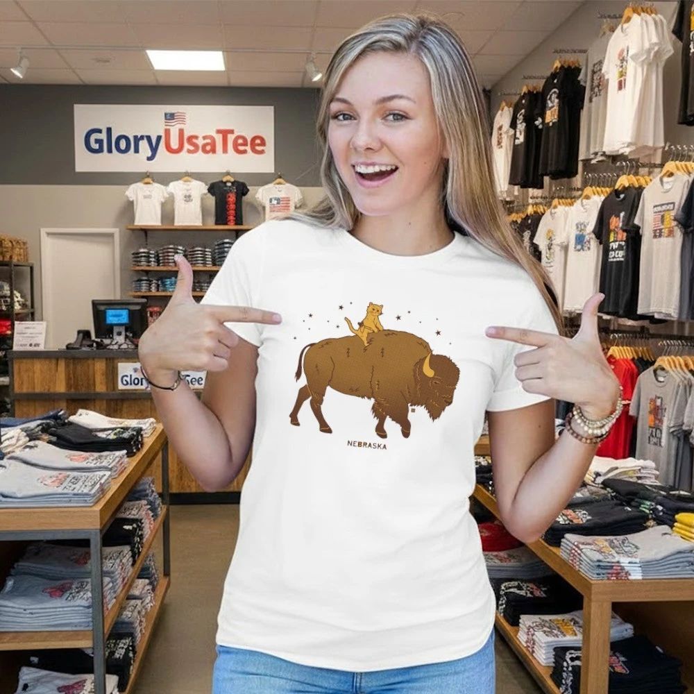 Gary Riding Bison Nebraska Shirt