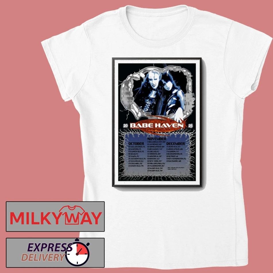 Babe Haven Oct, Nov + Dec 2025 Tour Poster shirt
