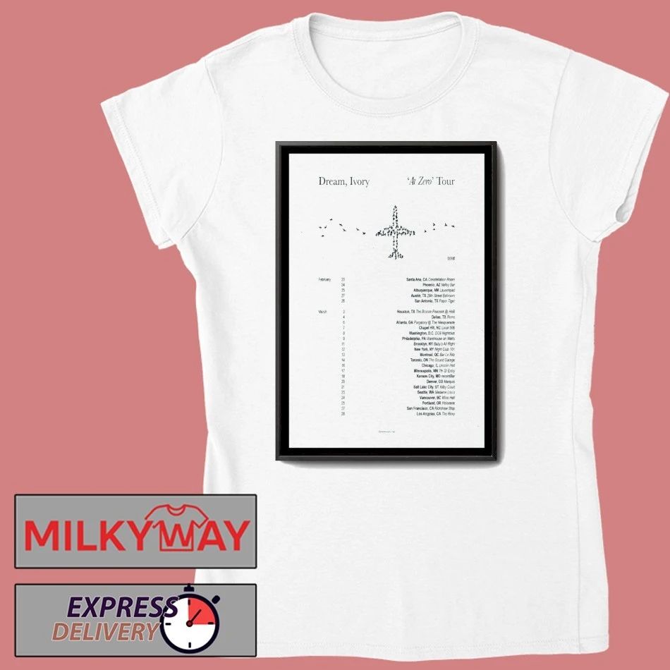 Dream Ivory At Zero Tour 2026 Poster shirt