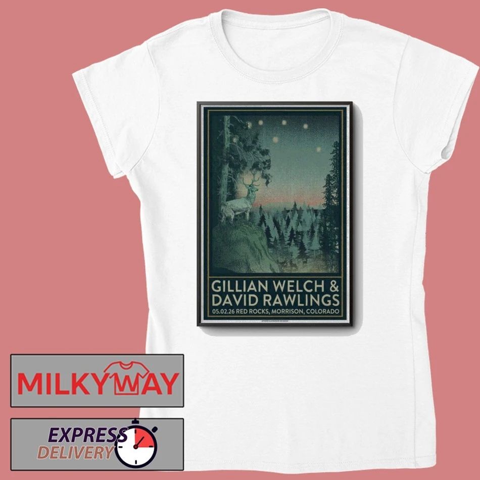 May 02 2026 Gillian Welch x David Rawlings Red Rocks TOUR Poster shirt