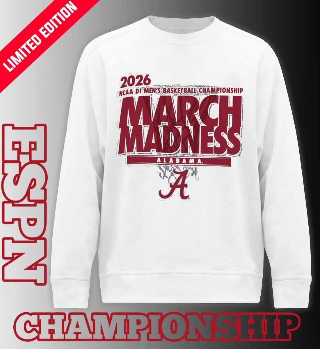 Alabama Men’s Basketball Single Team NCAA March Madness Shirt