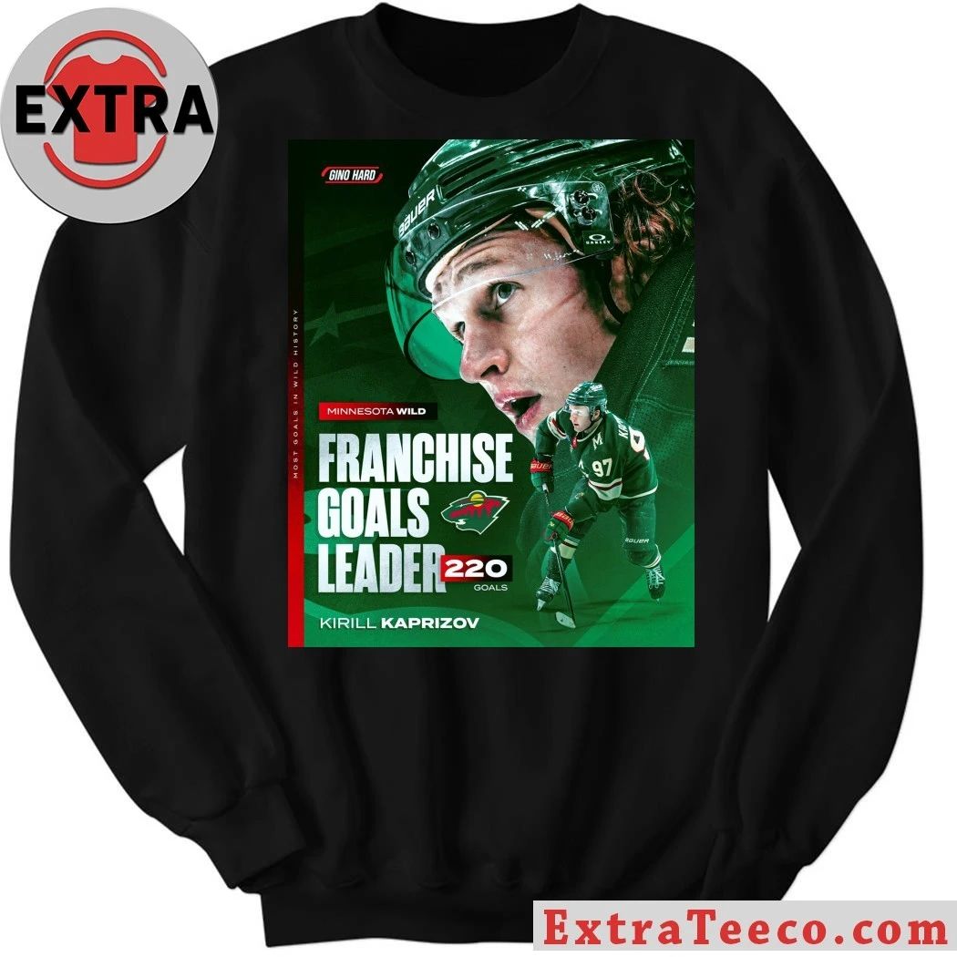 Kirill Kaprizov, vice-captain of the Minnesota Wild ice hockey team in the National Ice Hockey League Shirt