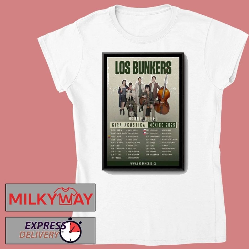 Los Bunkers Gira Acustica Mexico 2025 Poster shirt